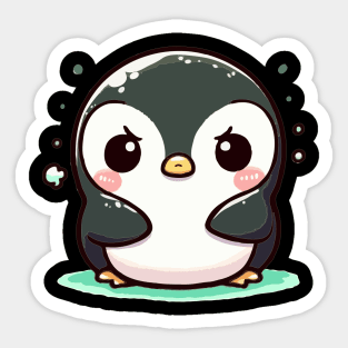 Cute angry penguin Sticker